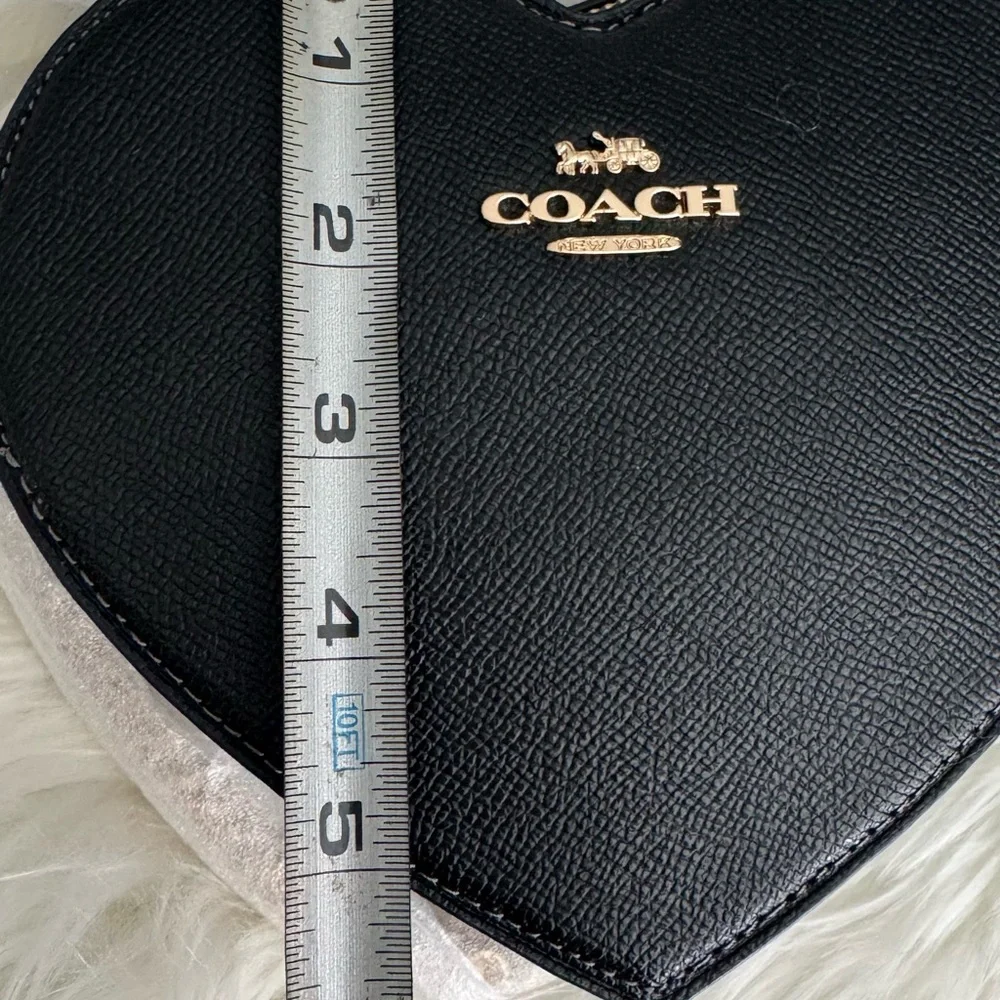Coach Heart-Shaped Black Crossbody Bag - Picture 10 of 12